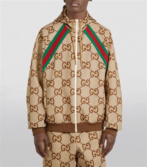 gucci checked hooded jacket|gucci jacket sale men.